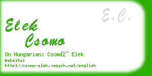 elek csomo business card